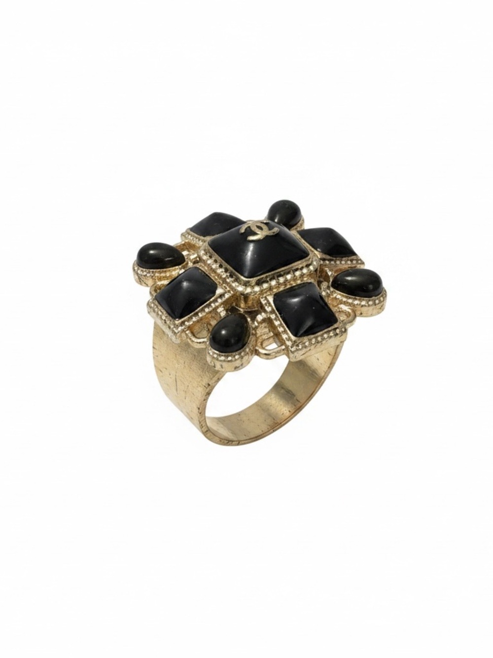 Upcycled CC  Button Cocktail Ring - Picture 5 of 7